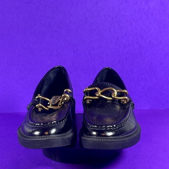 Steve Madden Karmine Black Leather Slip-On Loafers Shoe Size 7-NEW - Picture 2 of 9